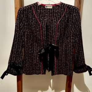 Boucle Black Tweed Short Jacket